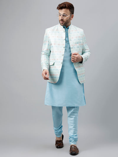 Hangup Men's Ethnic Kurta Pyjama and Blazer Set