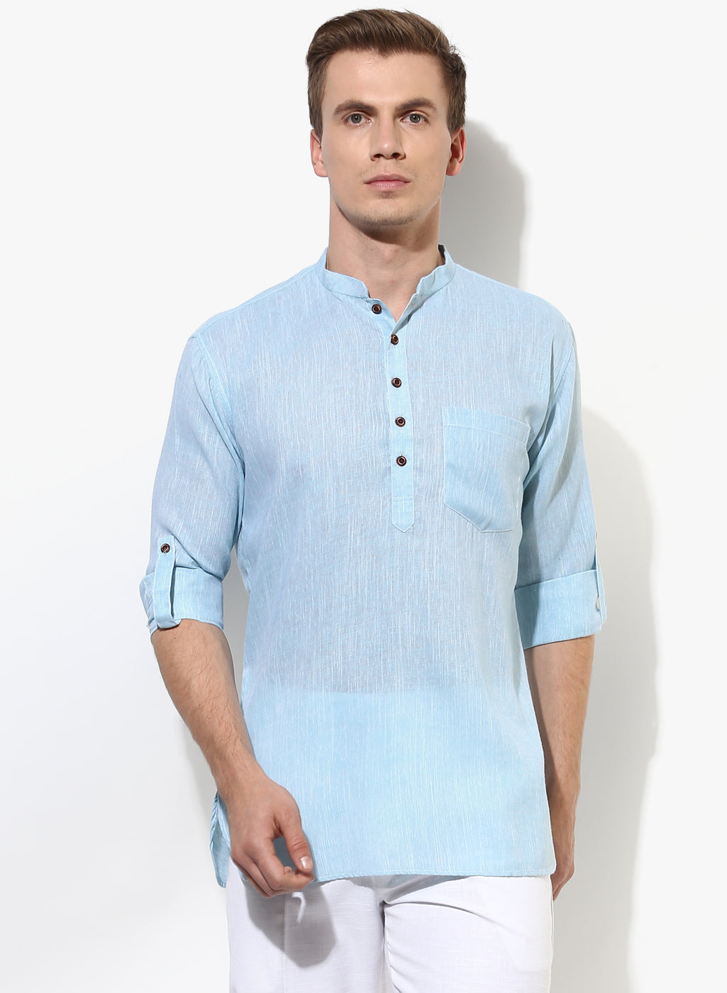 Hangup Men's Casual Solid Kurta