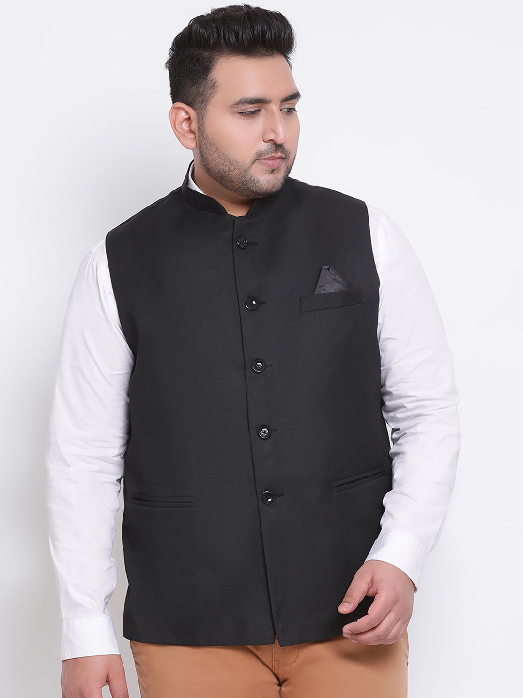 Hangup Men's Partywear Ethnic Nehru Jacket