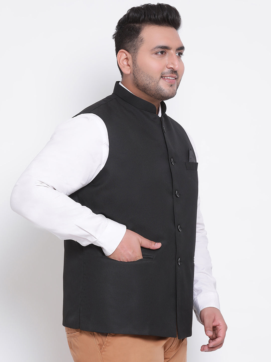 Hangup Men's Partywear Ethnic Nehru Jacket