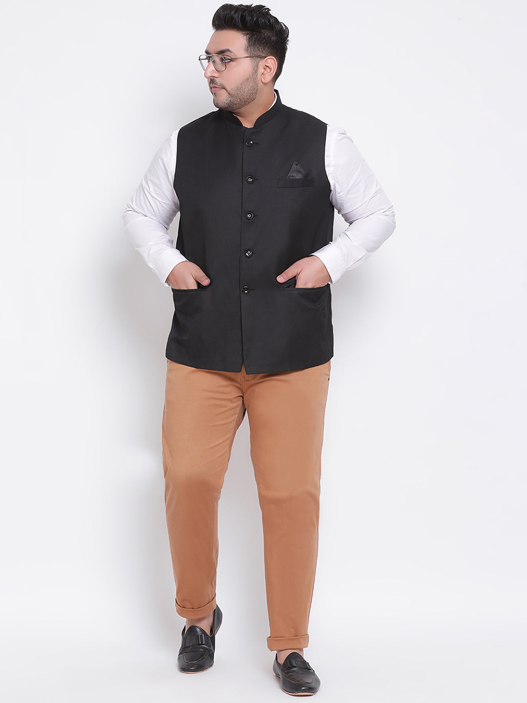 Hangup Men's Partywear Ethnic Nehru Jacket