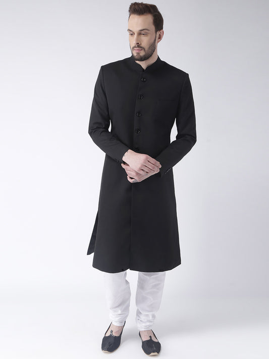 Hangup Men's Formal Solid Sherwani