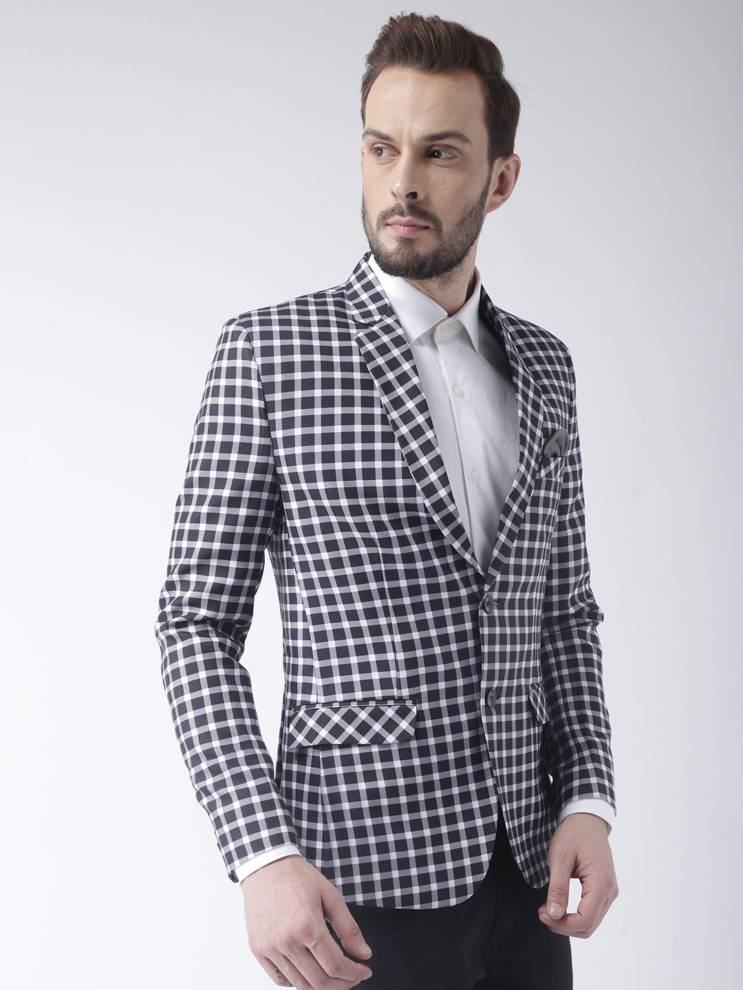 Hangup Men's Formal Checkered Blazer
