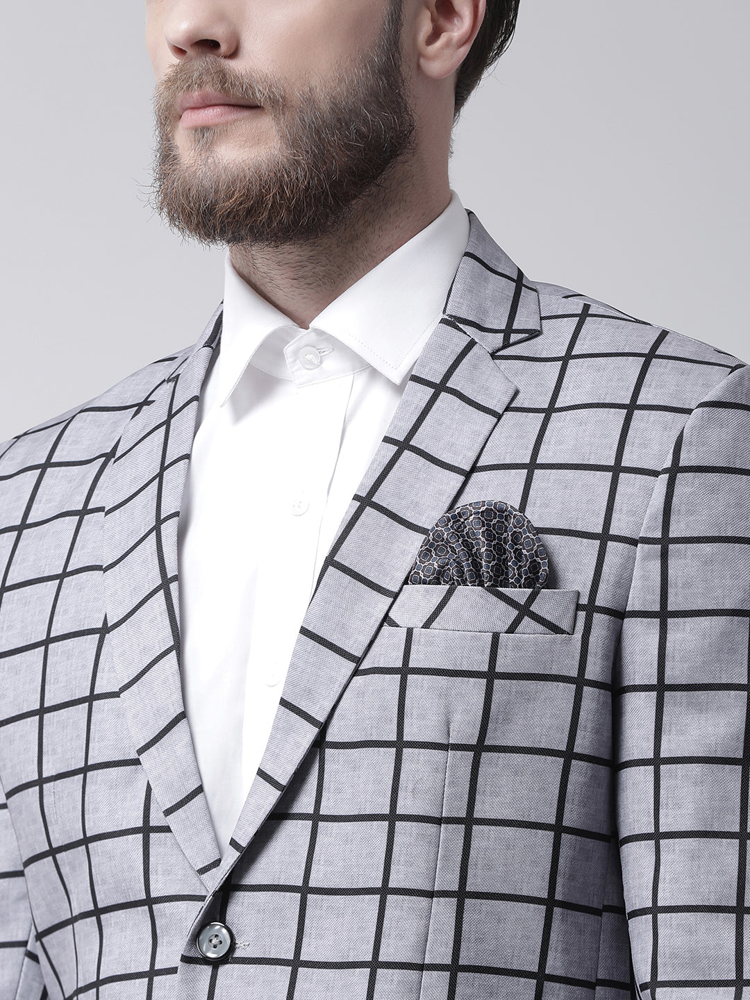 Hangup Men's Formal Checkered Blazer