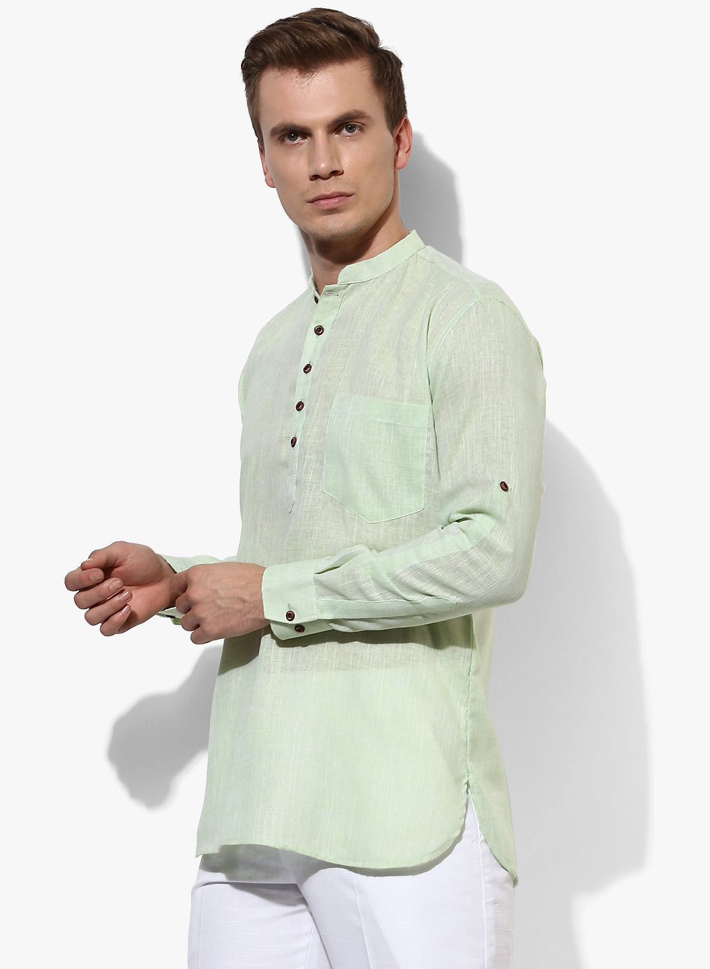 Hangup Men's Casual Solid Kurta