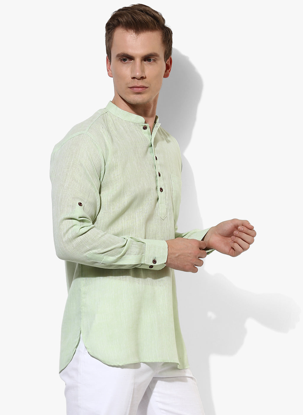 Hangup Men's Casual Solid Kurta