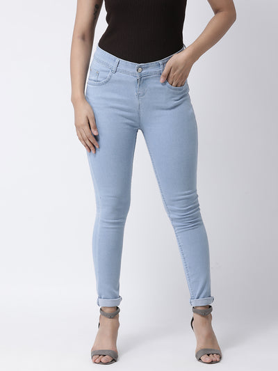 Hangup Women Solid Denim Casual Women Jeans