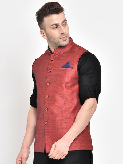 Hangup Men's Partywear Ethnic Nehru Jacket