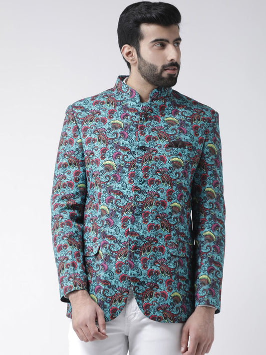 Hangup Men's Formal Printed Blazer