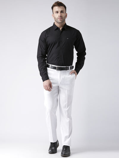 Hangup Men Formal Solid Trousers