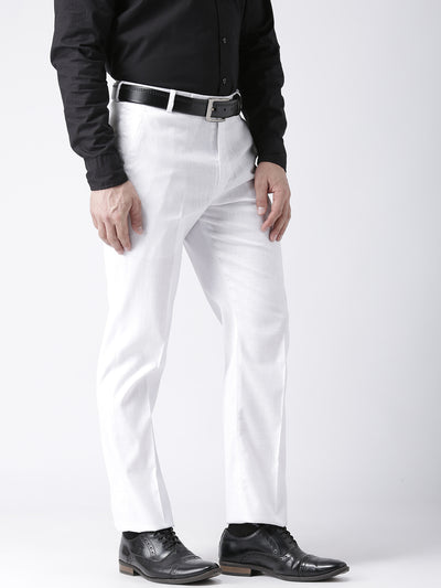 Hangup Men Formal Solid Trousers